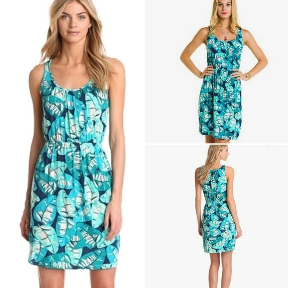 Lucky Brand Tropical Leaf Summer Dress Size Extra Small